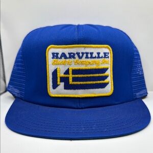 Vintage Blue Harville Electric Company Cap‎ Trucker